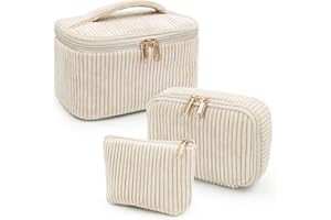 beifon 3er Set Kosmetiktasche Kulturtasche Damen, Kulturbeutel Make Up Tasche, Tragbare Schminktasche Makeup Bag Waschtasche Groß Frauen Mädchen für Alltag und Reisen