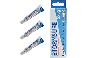 Stormsure Flexible Repair Adhesive: 3 x 5g Clear Glue - Highly Durable, Waterproof Glue for All Repairs