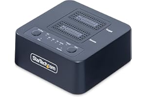 StarTech.com Dock Clonador Autónomo 1:1 de NVMe M.2 - 90GBpm - USB-C 3.2 de 20Gbps - Docking Station USB Tipo C de 2 Bahías
