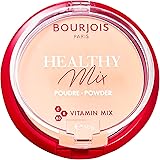 Bourjois Cipria Compatta Healthy Mix Zero Segni di Stanchezza, Formula Opacizzante e Uniformante con Vitamine A, E e B5, 001 