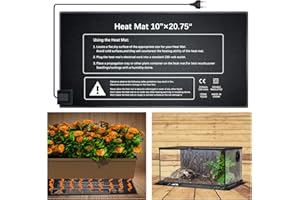 Aozzy Tapis Chauffant pour Semis coussin de chauffage hydroponique imperméable pour semis avec l'usine de reptile de graine 52.7 x 25.4cm