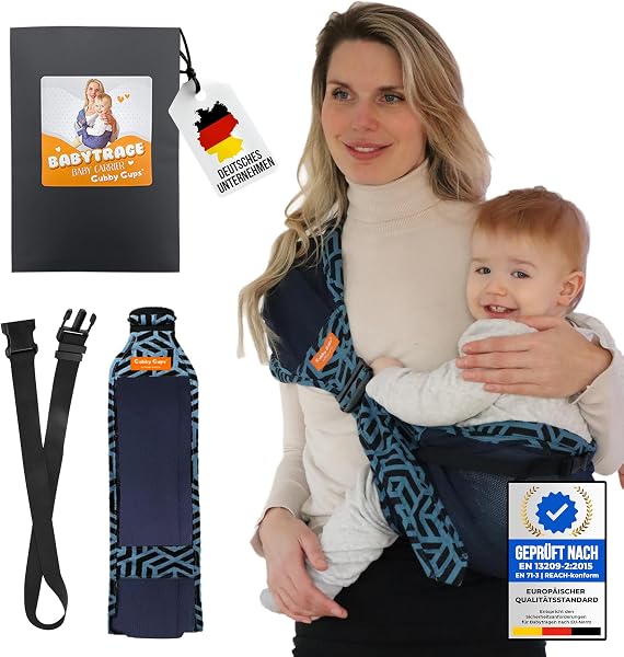 GUBBY GUPS Hüfttrage Baby – Ergonomische seitliche Babytrage ab 6 Monate, praktische Tragehilfe für Kleinkind bis 15 kg, schnell angelegt für kurze Einsätze im Alltag - 1