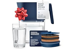 LARQ Carafe filtrante 1,9 L – Filtre Nano Zero élimine le chlore, le plomb, les PFAS et plus encore - Monaco Blue
