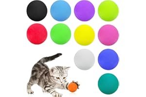 Bewudy Zabawka dla kota – 12 sztuk, miękka, interaktywna piłka dla kotów do użytku wewnątrz – gąbka piankowa do zabawy w piłkę (4 cm)