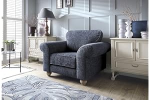 Abakus Direct Armchairs for Lounge - Elegant Ingrid Arm Chairs for Living Room Furniture with Soft Luxury Braided Chenille Fabric | Sophisticated Accent Chair in Burnt Orange | 115Wx95Dx90H