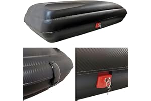 ‎VDP Dachbox VDPBA320 320Ltr carbonlook abschließbar + Dachträger VDPLION1 kompatibel mit Seat Arona (5 Türer) ab 17