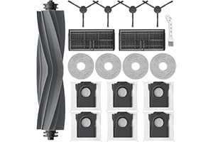 UPUPDAY Kit de Accesorios Recambios para Dreame L10s Pro Ultra Heat /L10s Ultra Gen 2 /X30 Ultra, Recambios para Mova E30 Ultra, 1 Cepillo Principale, 2 Filtros, 6 Bolsas, 4 Mopas, 4 Cepillo Laterale