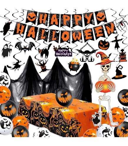 Bikasun Set Di Stoviglie Per Feste Di Halloween 16 Ospiti, Bicchieri - 5