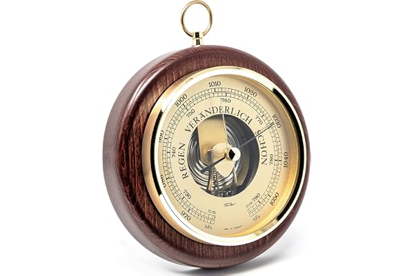 Fischer Baromètre Pascal avec boîtier en bois 170 mm