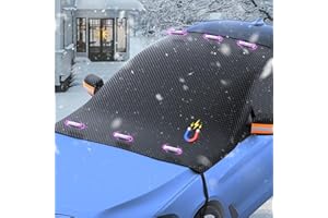 CHINGCOO Frontscheibenabdeckung Winter, Windschutzscheibenabdeckung Auto mit 6 Magneten Fixierung, Magnetische Frontscheibenabdeckung Auto Abdeckung Winter für Gegen, Schnee, EIS, Frost, Staub, UV-Schutz