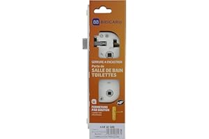 Bricard 2691 zamek do drzwi łazienkowych NF Standard 40 osi prawa ręka biała