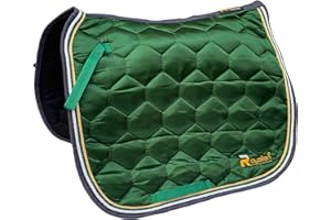 Royalian Horse Non-Slip Satin Full Dressage Saddle Pad Equestrian Bareback Riding Tapis De Selles For All Purposes Horse Riding Easy To Fit Firm And Durable Quality (Green)