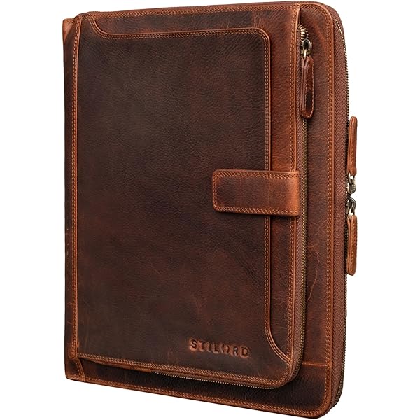 Porta Documenti Massimo' A4 Pelle Con Cerniera Custodia Cartella