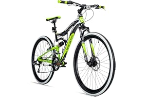 ‎BERGSTEIGER Bergsteiger Kodiak 24 Zoll, 26 Zoll, 29 Zoll Mountainbike, Scheibenbremse, 21 Gang-Schaltung, Vollfederung, Fully MTB für Jungen, Mädchen, Damen & Herren