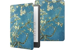 MoKo Case for 6.8" Kindle Paperwhite (11th Generation-2021) and Kindle Paperwhite Signature Edition, Lightweight Shell Cover with Auto Wake/Sleep for kindle Paperwhite 2021 E-Reader, Almond Blossom