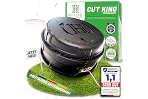 Heckenpracht® Fadenkopf für Motorsense LINKSGEWINDE mit Tap & Go System | Effizientes Rasenmähen mit Mähkopf für Freischneider mit Schnellladefunktion - Fadenspule inkl. 5 Adapter