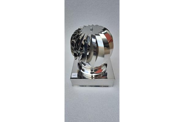 Util.Fer Extracteur de fumées rotatif éolien en acier inoxydable, base carrée, chapeau de cheminée, toutes dimensions