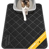 Conlun Cat Litter Mat, 24 x 17 Inches Cat Litter Mat, Dispersion Control Design Mesh Grid, Waterproof and Non-Slip Material,