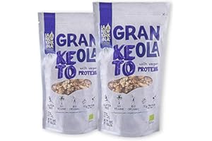 LA NEWYORKINA Granola Keto con Proteínas Veganas. Snack Ecológico Certificado, Crujiente y Saludable para Desayuno y Merienda. Granola Artesana Sin Gluten para Dietas,Ceto y Paleo. Envase 550g(2x275g)