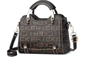 FOLOVEYA Elegante Borsa a Mano Piccola Donna Borsa a Tracolla Moda Borsette Retro Casuale Borsa a Spalla in Pelle PU Borse Crossbody per Shopping Lavoro Incontri Viaggio Caffè Lettere