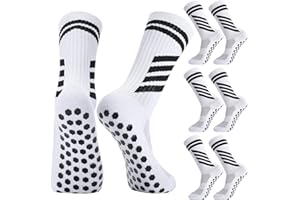 taonganui 3 Paare Fußballsocken Kinder Fussball Socken Anti Rutsch Trainingssocken Fussball Socken Rutschfeste Sportsocken für Fussball Basketball Rugby Tennis Laufen