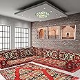 Spirit Home Interiors - Arabian style corner sofa floor cushions majlis seating bohemian furniture bench cushions / SHI_C225