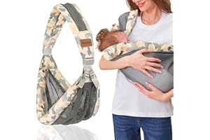 TUNDWHITE Babytrage,Tragetuch Baby,Tragbare Babytrage,Bequemes Und Atmungsaktives Babytragegerät,Ergonomische,Für Babys Von 3 Bis 36 Monaten,Tragfähigkeit 20kg (green)