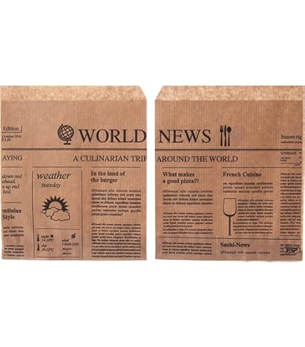 SACS EN PAPIER - BIOZOYG - Sacs De Courses Biodégradables & Compostables - Blanc - 22x10x28cm