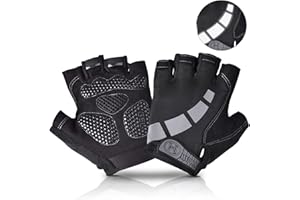 Slopow Guanti Ciclismo Antiscivolo Traspiranti Bici Estivi Mezze Dita per Bicicletta Moto Arrampicata Montagna Corsa Sport Palestra Fitness Traspirante Antiurto Antiscivolo M/L/XL