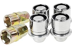 C CARBONADO Felgenschloss Radmuttern M12x1,5 Flachbund Geschlossen Kompatibel mit Mitsubishi Toyota Lexus