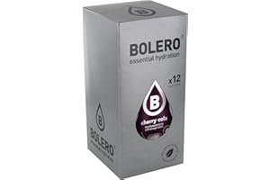 Bolero Bebida Instantánea sin Azúcar, Sabor Cereza-Kola - Paquete de 12 x 9 gr - Total: 108 gr