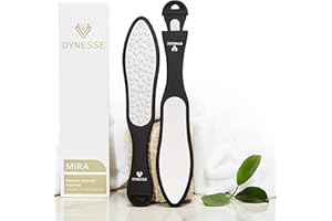 DYNESSE Lime pour pieds professionelle. 3 outils en 1 avec mini-lime intégrée. Aucun risque de blessure. Utilisée dans les salons de pédicure. Râpe en acier inoxydable découpée au laser. Multi-usage