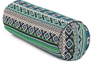‎BODHI Bodhi Yoga Bolster Diameter 23 cm Ethno Collection Yoga Roll Made of 100% Cotton Spelt Filling Made of Organic Spelt Husks Yoga Cushion for Pilates & Yin Yoga Yoga Yoga Bolster Made of Jacquard / Ikat
