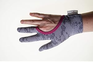 REGI`S GRIP Regi's Grip - Guantes de tres dedos, patchwork, acolchado gratis, acolchado a máquina, costura, costura libre, hechos a mano (L, encaje rosa)