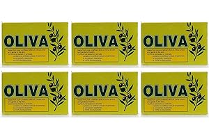 Oliva - Olive oil soap bar - 6 X 125g - 6 pack Bundle - Packaging May Vary