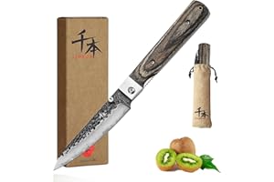 SENBON 440 Geschmiedete Edelstahl Frucht Klinge Sharp Japanische Falten Universal Messer Tragbare Reise Schälen Messer Farbe Holz Griff Taschenmesser