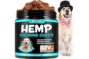 HRAMEX Calming Chew für Hunde(Hähnchen Geschmack 110 Stück),Beruhigende Chews für Haustiere,ti Stress Snack für Ihren Hund,fördern Entspannung, reduzieren Stress,mit natürlichen Inhaltsstoffen