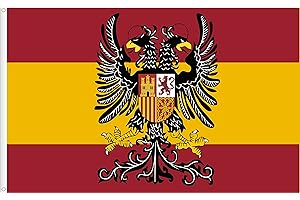 WORLDFLAGS BANDERA DE ESPAÑA AGUILA BICEFALA. CALIDAD RASO PREMIUM. TAMAÑO GRANDE 150X90