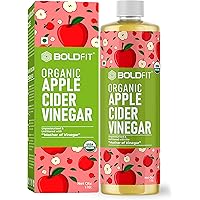 Boldfit Raw Organic Apple Cider Vinegar with Mother Vinegar - USDA Certified Straight from Himalaya ACV Apple Cider…