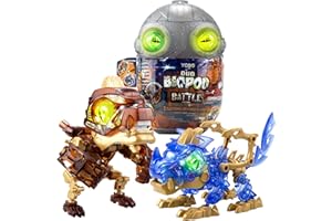 YCOO – Biopod Battle Duo Pack – Elektronische Dinosaurier-Kreatur zum Bauen – Sound- und LED-Lichteffekte - 4 Kreaturen - Batterien im Lieferumfang enthalten - Spielzeug für Kinder - ab 5 Jahren