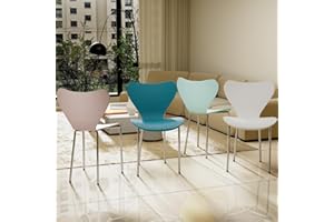 RCYNVIEW 4 sedie Moderne in Polipropilene con Gambe in Metallo, Senza Braccia di Design per il Massimo Comfort, Adatte per Sala da Pranzo, Soggiorno, Cucina, Multicolore