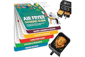 H HYDRO SIP Air Fryer Cookbook, Air Fryer Cheat Sheet Magnets Cooking Guide Booklet, Air Fryer Recipe Book, Instant Air Fryer Accessories for Oven Cooking Pot Temperature and Kitchen Conversions by Hydro