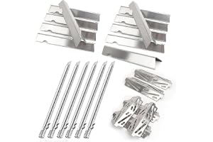 Nordic Bbq Store rostfritt stål grill ersättningsdelar set för Weber Genesis II 600 GS4-serien, E-610, S-610, LX E-640, LX S-640-11 smaksättare, 6 brännare och 6 värmedeflektorer