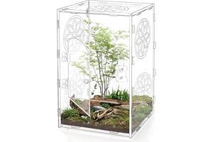 CHIHUTOWN Jumping Spider Enclosure, 11.8x7.8x6 Inch Jumping Spider Enclosure Accessories, Tarantula Enclosure Accessories with Air Holes (11.8x7.8x6 inch)