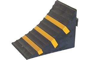 SNS SAFETY LTD RWC-1 Cale de Roue en Caoutchouc, Robuste, Noir Jaune, Dimensions 25cm x 16cm x 19cm (Paquet de 1)