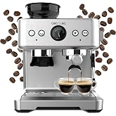 Cecotec Espresso 20 Bar Coffee Maker Power Espresso 20 Barista Maestro. 2250W, Pressure Gauge, 2 Thermoblocks, Steamer Steame