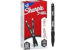 SHARPIE S-Gel | Penne gel | Punta media (0,7 mm) | Inchiostro blu | Confezione da 12