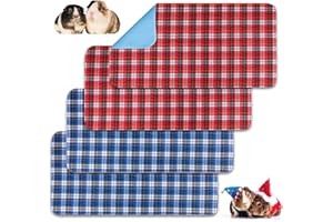 BEUEYFR 4 Pieces Guinea Pig Cage Liners Guinea Pig Bedding Washable &Air Dried Pee Pads for Guinea Pig Fast Absorbent Waterproof Reduce Shrinkage Non-Slip 24‘’x 48‘’