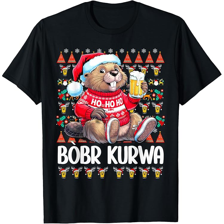 Produktbild von Bòbr Kurwa Weihnachtspulli Polnisch Bier Bobr Kurwa Pullover
