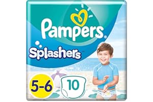 Pampers Size 5 Splashers Swim Pants, 10 Count, CARRY PACK, Do Not Swell In Water (14+ kg / 31 lbs)